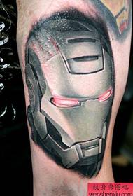 Popular and handsome one iron man tattoo pattern