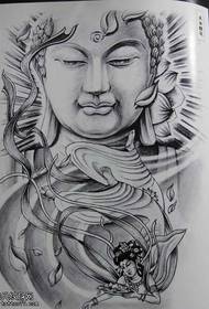 manuskrip tradisionele Boeddha-tatoeëringspatroon
