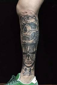 An artistically creative totem tattoo