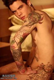 European and American men's nude tattoo pattern