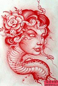 Порекомендуйте струменевий дивний рукопис татуювання жіночої форми
