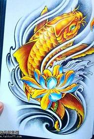 傳統的金鯉魚紋身圖案