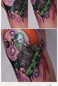 Brazo popular e fermoso patrón de tatuaxe de máquina de tatuaxe