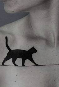 Просте та розумне та цікаве татуювання з чорною лінією