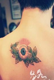 Popularni europski i američki uzorak tetovaža očiju na leđima