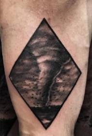 Picture of 9 tornado themed tattoos