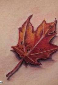3D Maple Leaf Tattoo Pattern