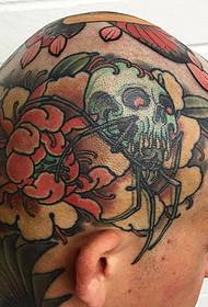 Bijūnų rožių tatuiruotės modelis