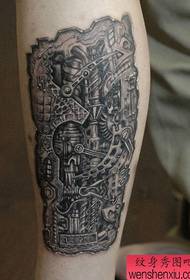 Handsome mechanical arm tattoo pattern for male legs