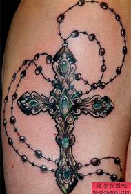 Arm beautiful cross tattoo pattern