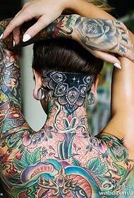 Evropský a americký styl klasické totemové tetování