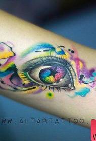 Kar gyönyörű színes szem tetoválás minta