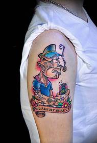 Šareni uzorak tetovaža starca