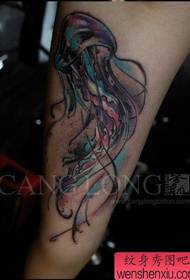 Beautiful girl's beautiful and popular jellyfish tattoo pattern