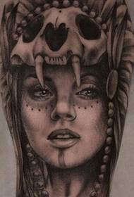 Alternatív horror portré tetoválás