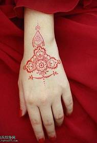 arm red flower vine totem tattoo pattern  166917 - Arm Pisces Totem Tattoo Pattern