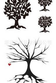 Small tree tattoo manuscript illustration