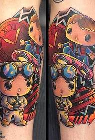 leg Color cartoon image tattoo pattern