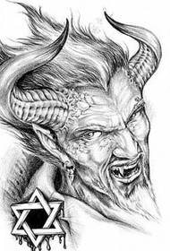 Tattoo Lorem Doctrina collected School est imago diaboli capite de American et Europae sex-stella exemplum figuras (figuras)