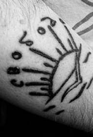 Leg ienfâldige fergese Russyske finzenis tattoo-ôfbyldings