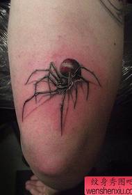 класичний чорно-сірий малюнок татуювання павука