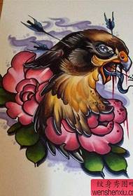 Recommend a school style eagle tattoo manuscript