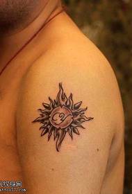 big arm totem sun tattoo pattern