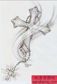 stilingai gražus kryžiaus tatuiruotės modelis