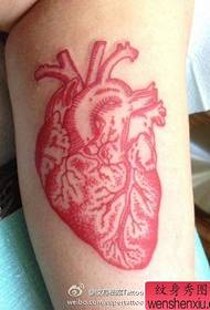 a classic cool heart tattoo pattern