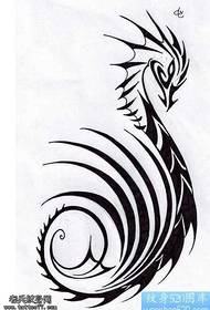 Manuscript Totem Dragon Tattoo Pattern
