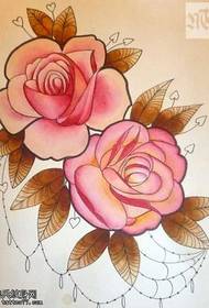 manuscript rose Flower tattoo pattern