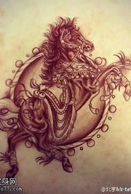 manuscript rushing horse tattoo pattern