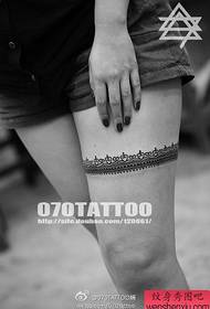 Veteran Tattoo recommend a beautiful thigh sexy lace tattoo pattern