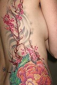 oldalsó derék bazsarózsa tetoválás minta