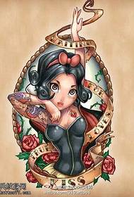 Disney Pretty Princess rukopis tetování vzor
