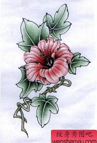 Trumpet Flower Tattoo Manuscript Pattern