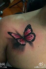 3D realistic butterfly tattoo pattern