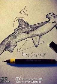 рукопис акули татуювання візерунок