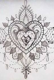 manuscript beautiful love tattoo pattern