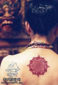 back fashion totem tattoo pattern