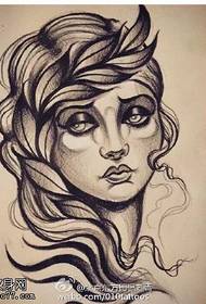 fashion sketch beauty tattoo pattern