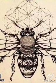 manuskrippunt Doring Bee Tattoo Patroon