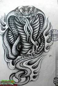Manuscript a scary snake tattoo pattern
