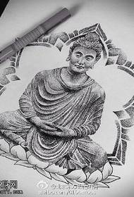 Rukopis Buddha Tattoo Pattern