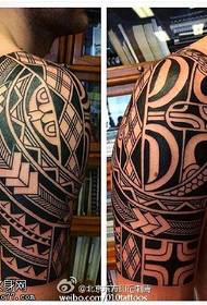 shoulder traditional totem tattoo pattern
