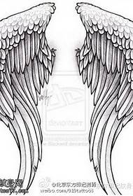 Angel Wings Manuscript Tattoo Pattern
