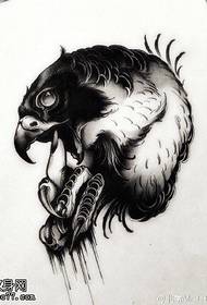 Manuscrito do padrão de tatuagem de águia