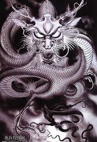 modèle de tatouage de dragon de neuf jours dominateur
