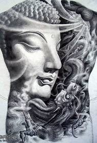 material manuscris dragon Teng model de tatuaj Buddha