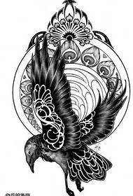 manuscript a handsome bird tattoo Pattern